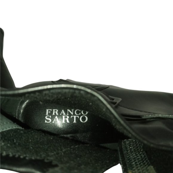 Franco Sarto Boots, Black Vegan Leather, Stretch Ankle Booties, Womens Size 10 - Picture 9 of 10